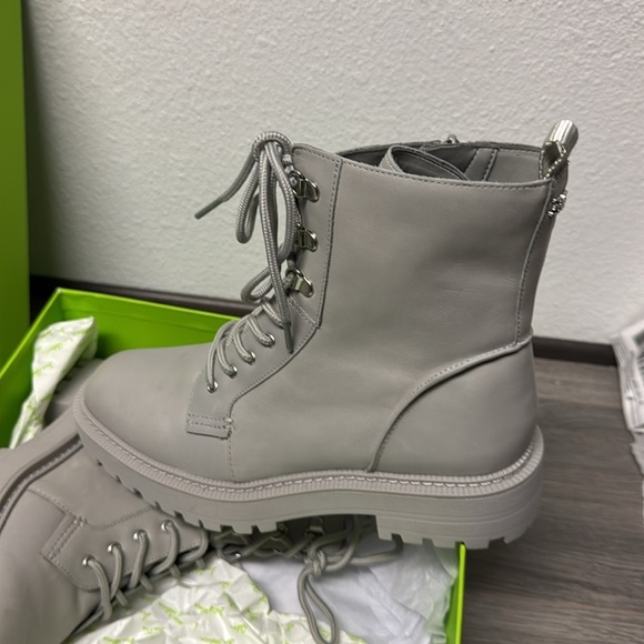 SAM EDELMAN WOMEN'S LUE GRAY COMBAT LACE-UP BOOTS - Picture 6 of 6